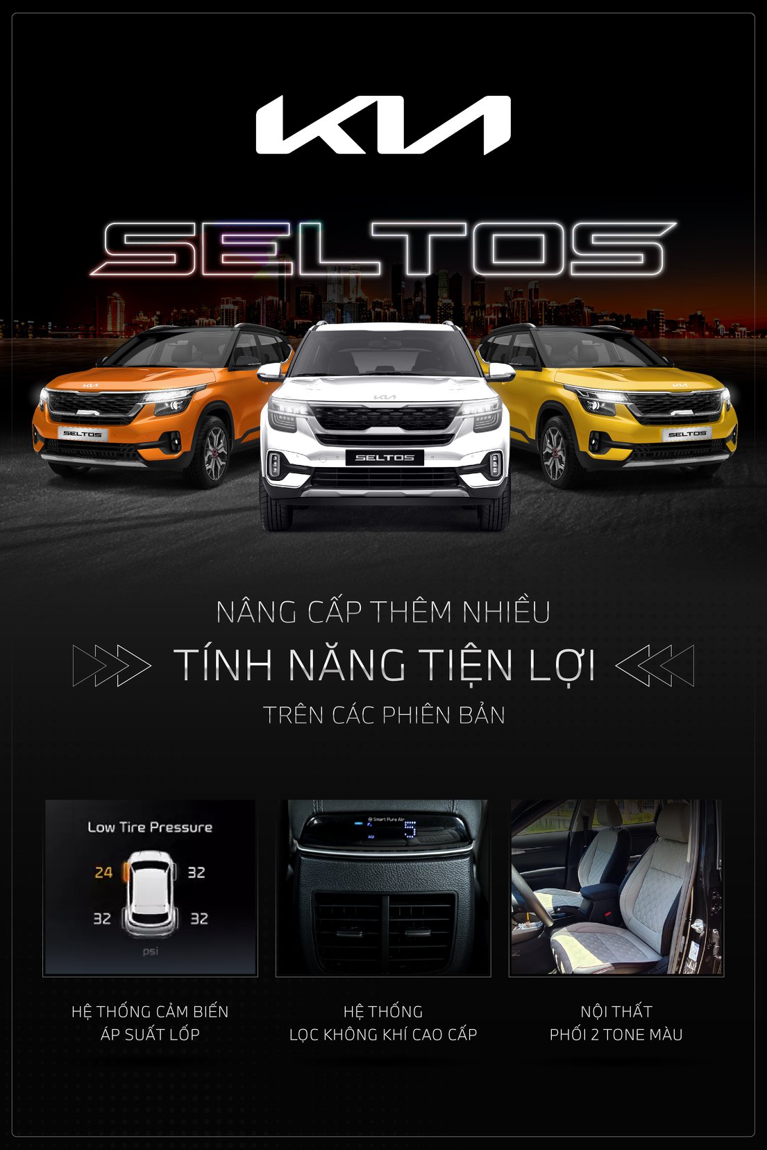 KIA SELTOS TĂNG TRANG BỊ , CẬP NHẬP LOGO MỚI